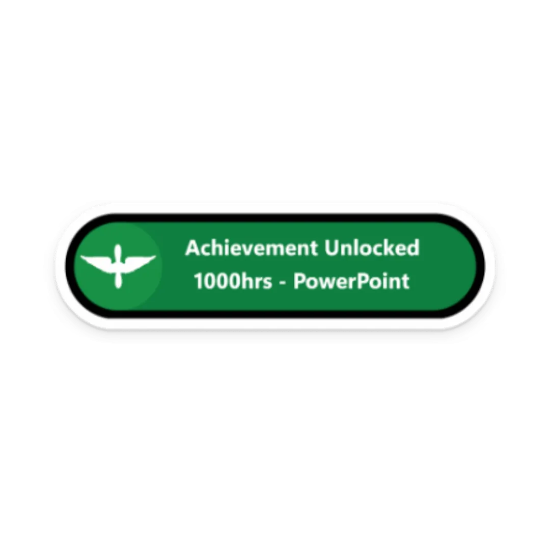 1000 PPTX Hours Sticker