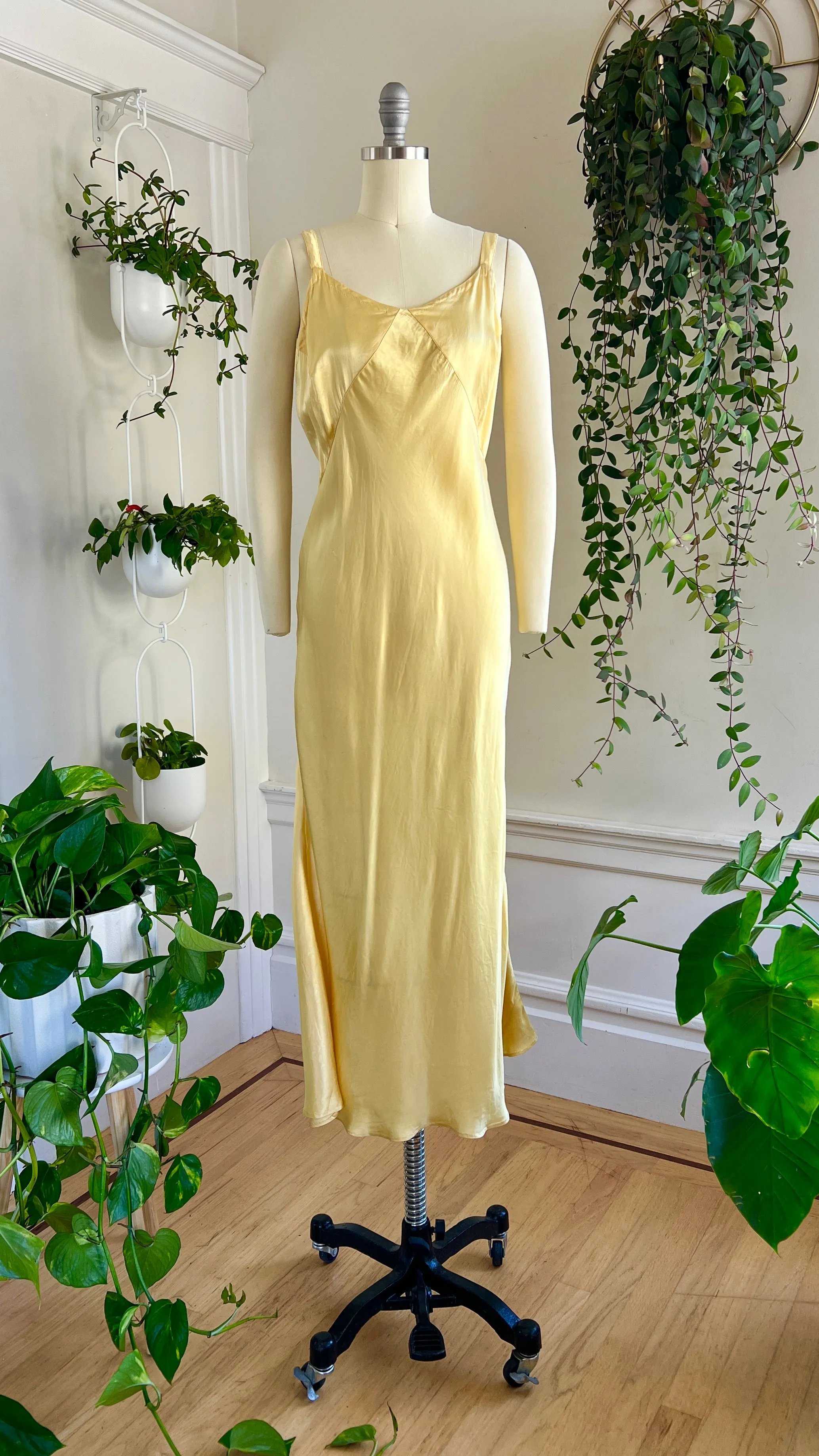 1930s NRA LABEL Organza Wedding Dress with Slip | x-small/small