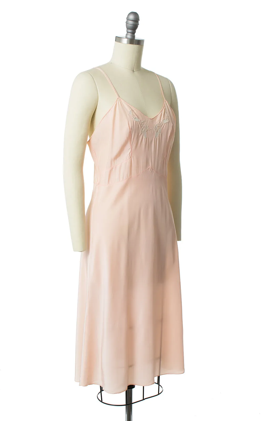 1930s Peach Lace Wedding Dress Set | x-small