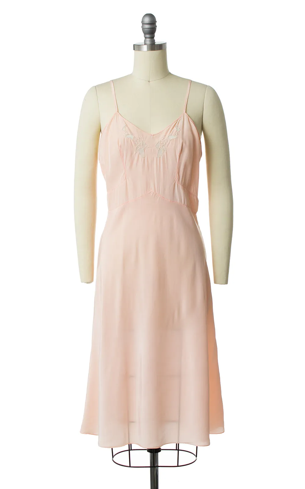 1930s Peach Lace Wedding Dress Set | x-small