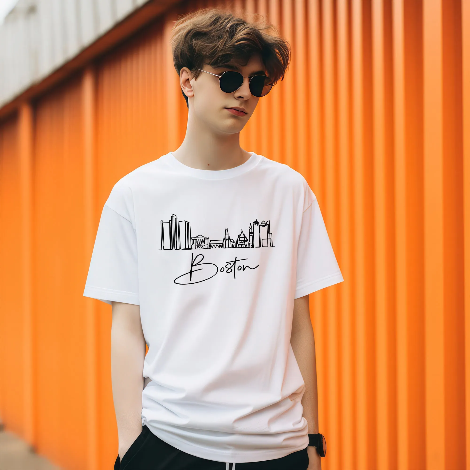 Boston City Vintage Adult T-shirt
