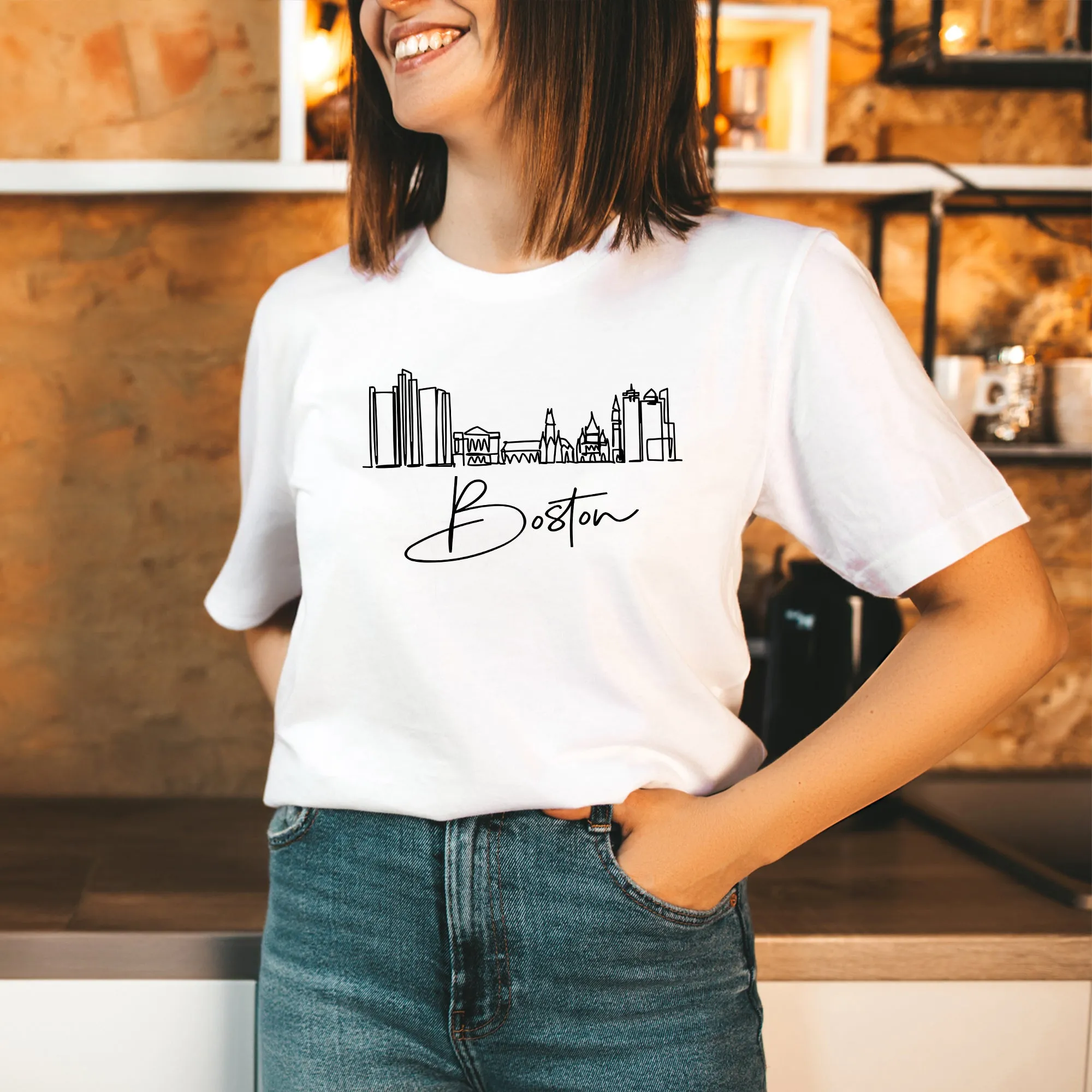 Boston City Vintage Adult T-shirt