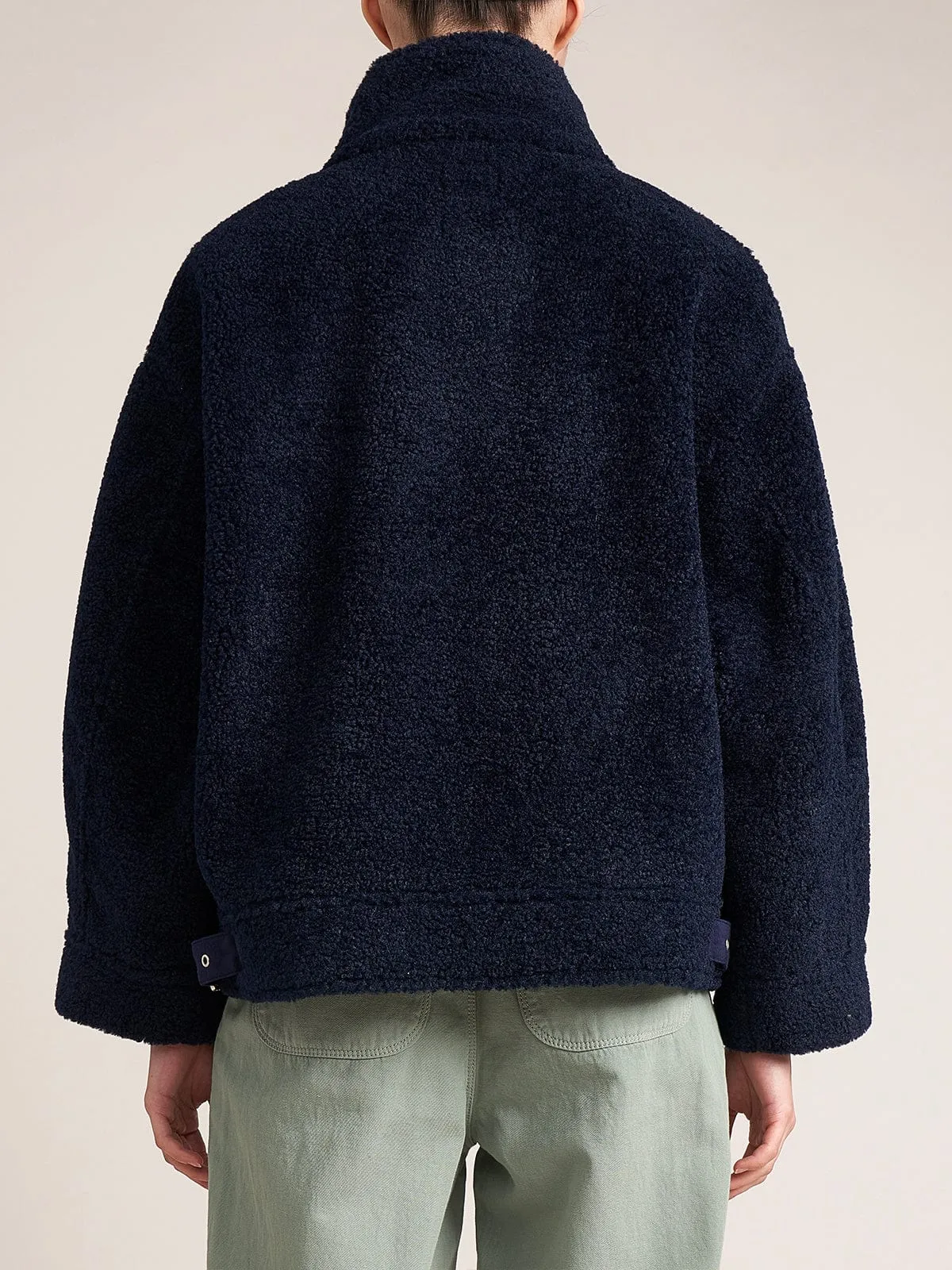 Edwige Teddy Jacket – Navy