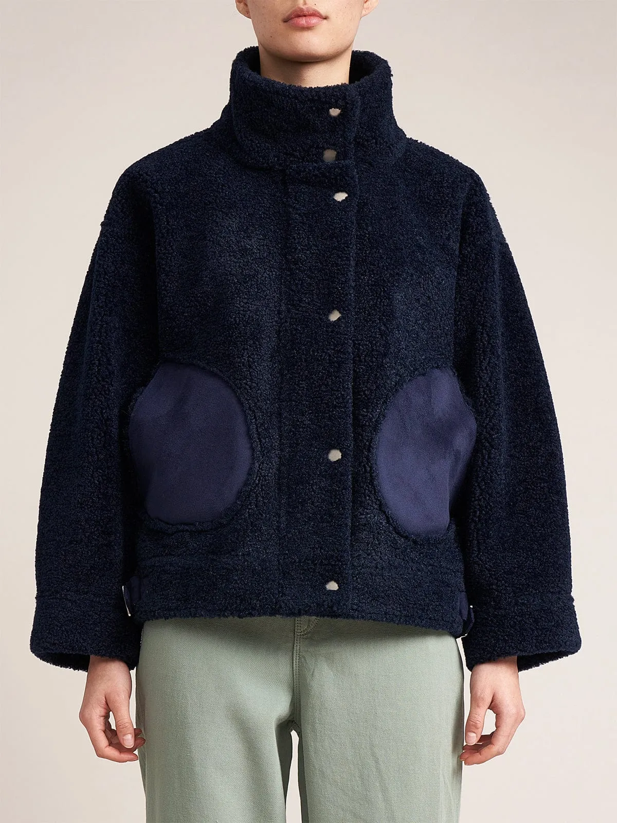 Edwige Teddy Jacket – Navy
