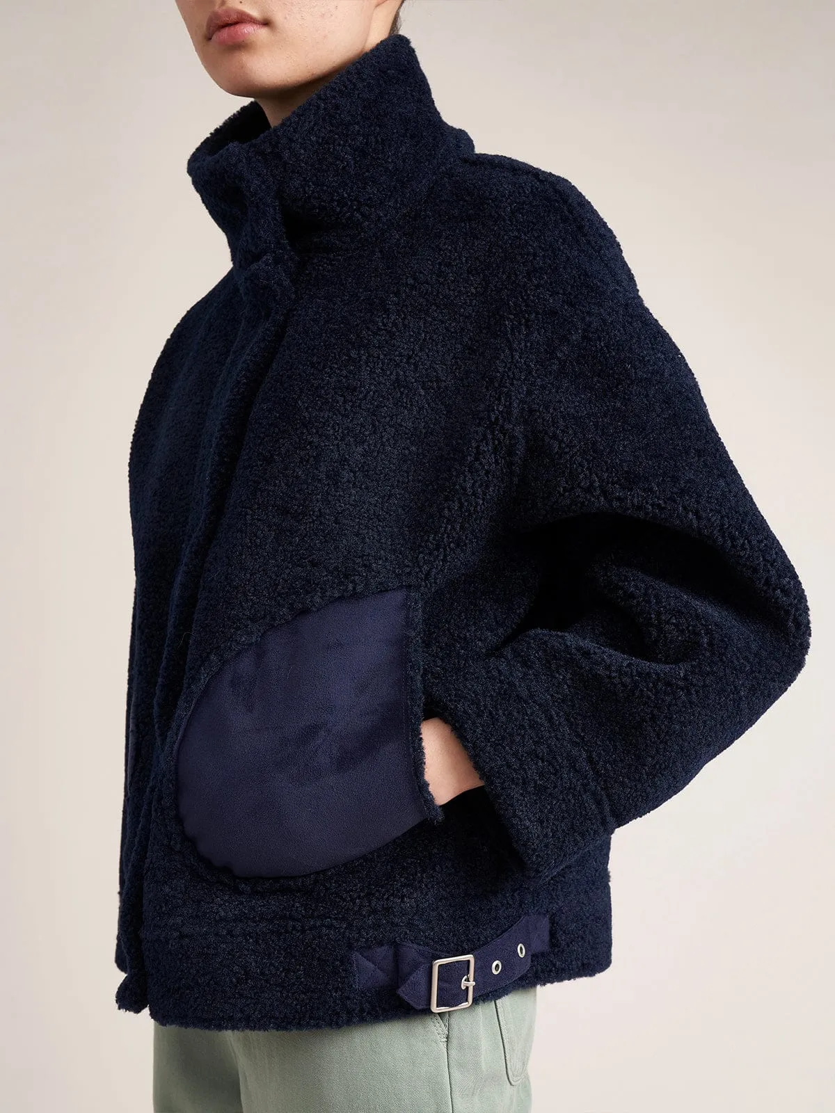 Edwige Teddy Jacket – Navy
