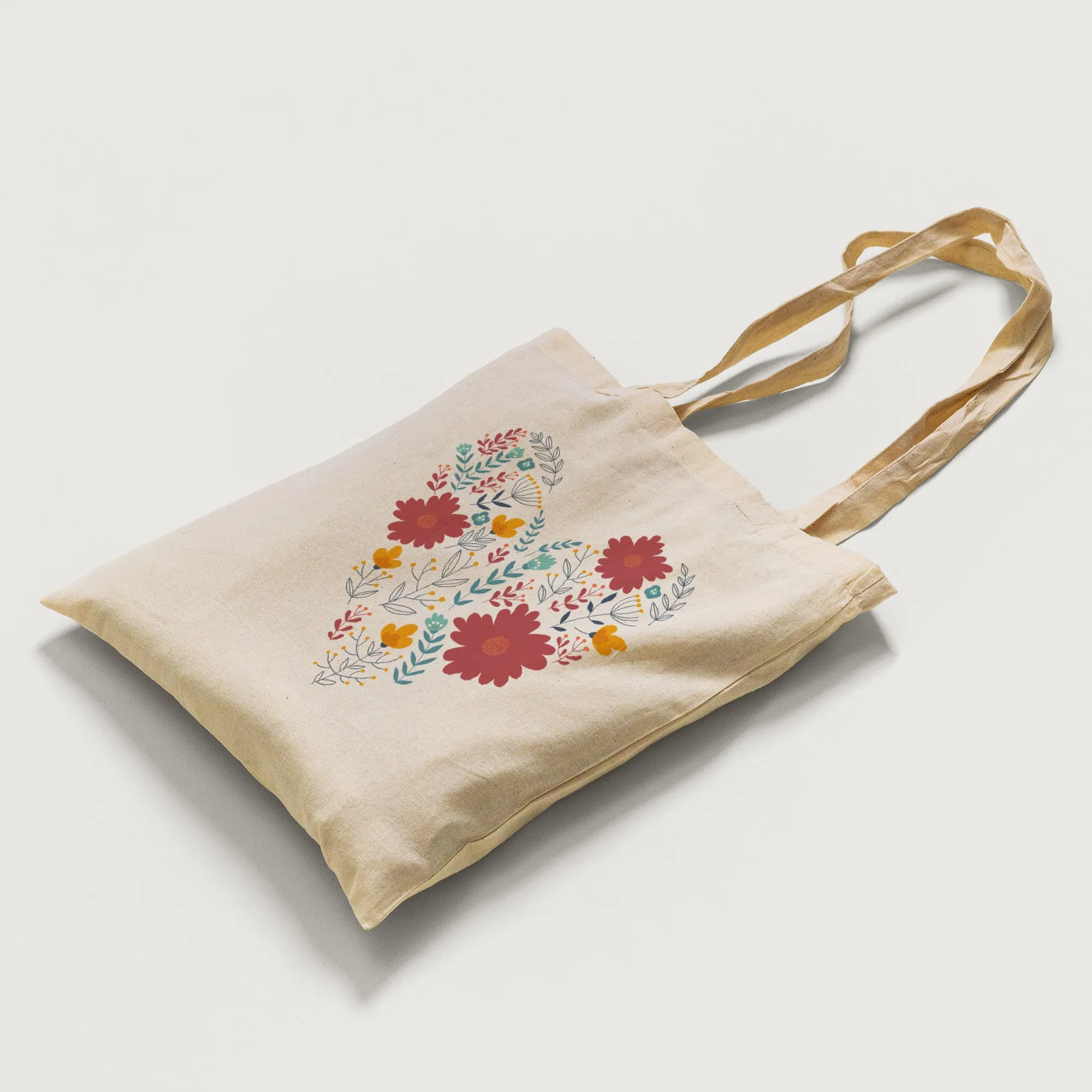Flower heart Tote Bag