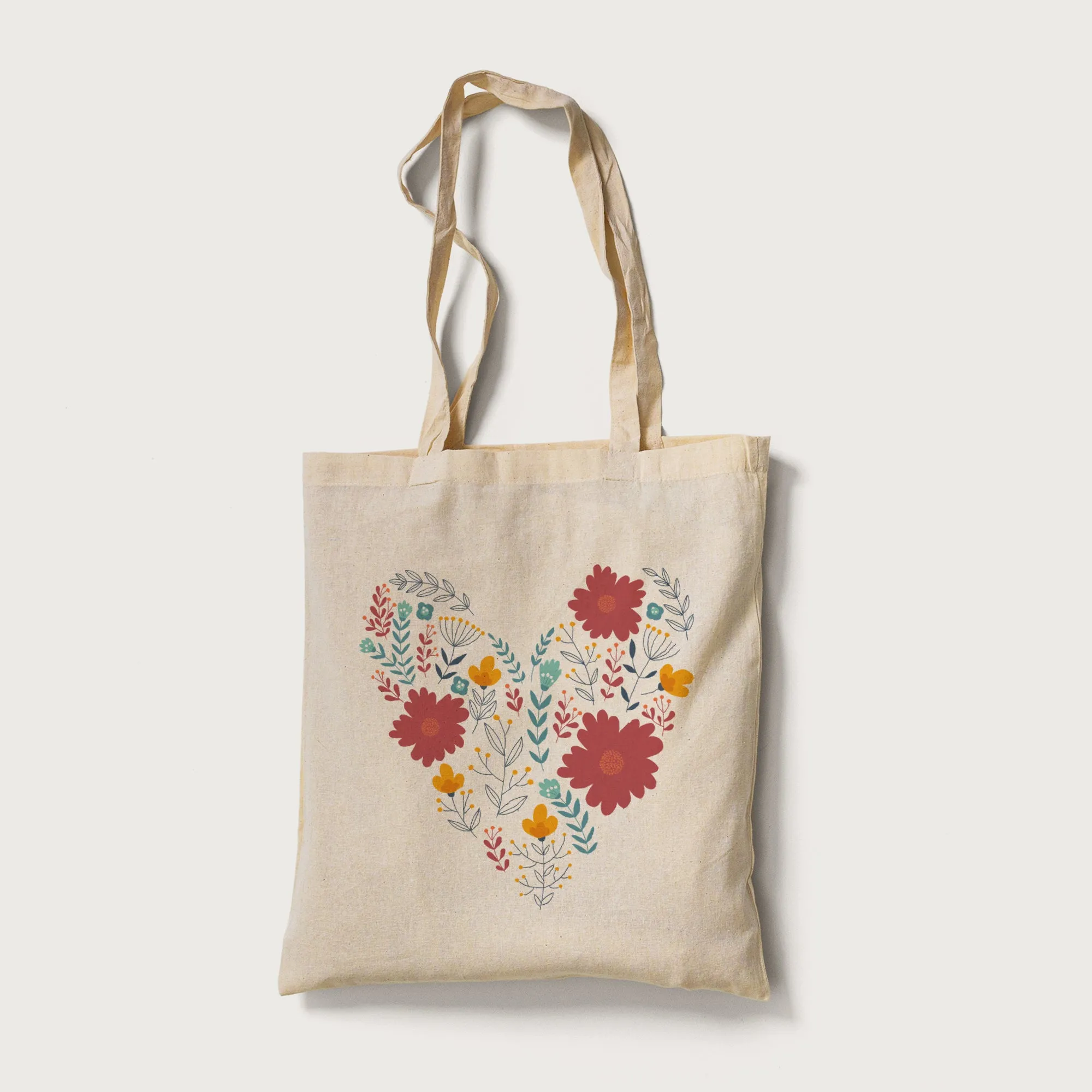 Flower heart Tote Bag