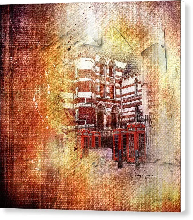 Four, End Four Iconic Telephone Boxes - Canvas Print