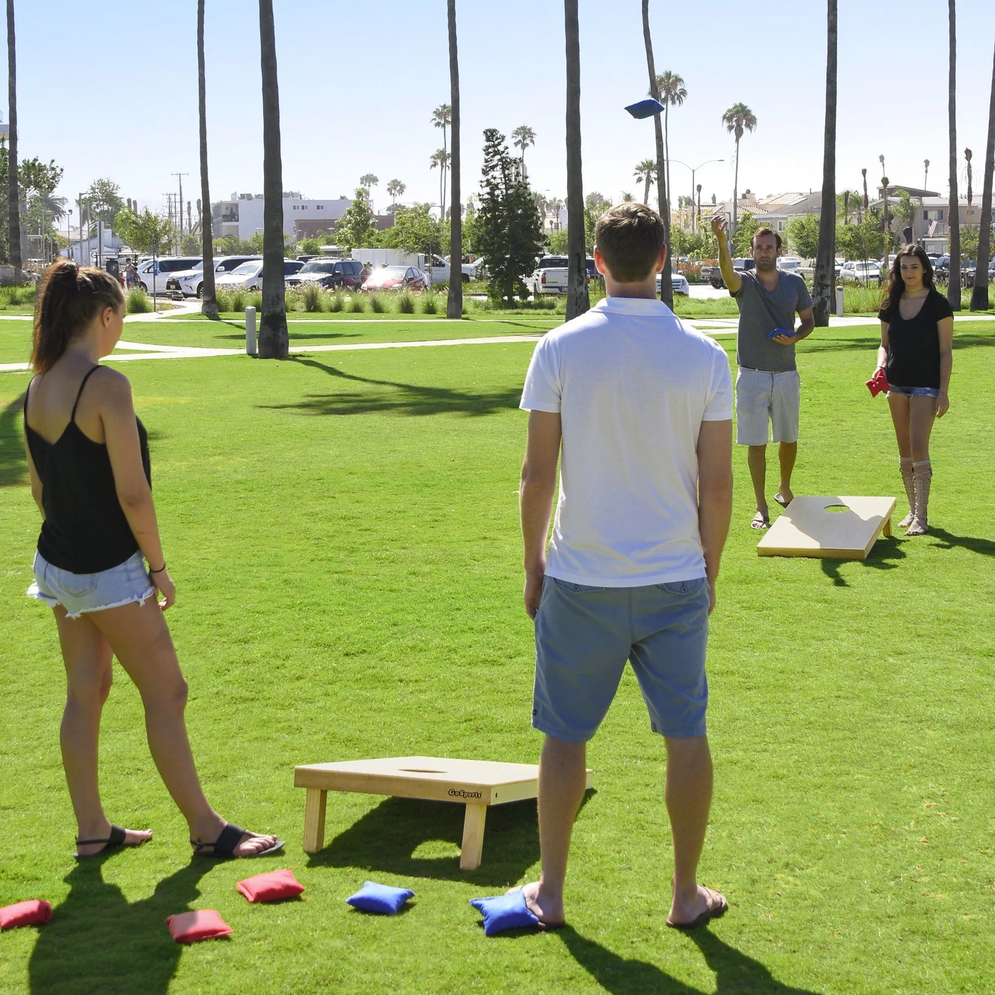 GoSports 3 ft x 2 ft Solid Wood Premium Cornhole Set