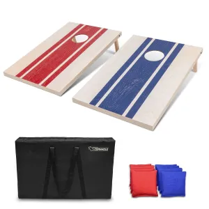 GoSports 3 ft x 2 ft Wood Design Cornhole Game Set