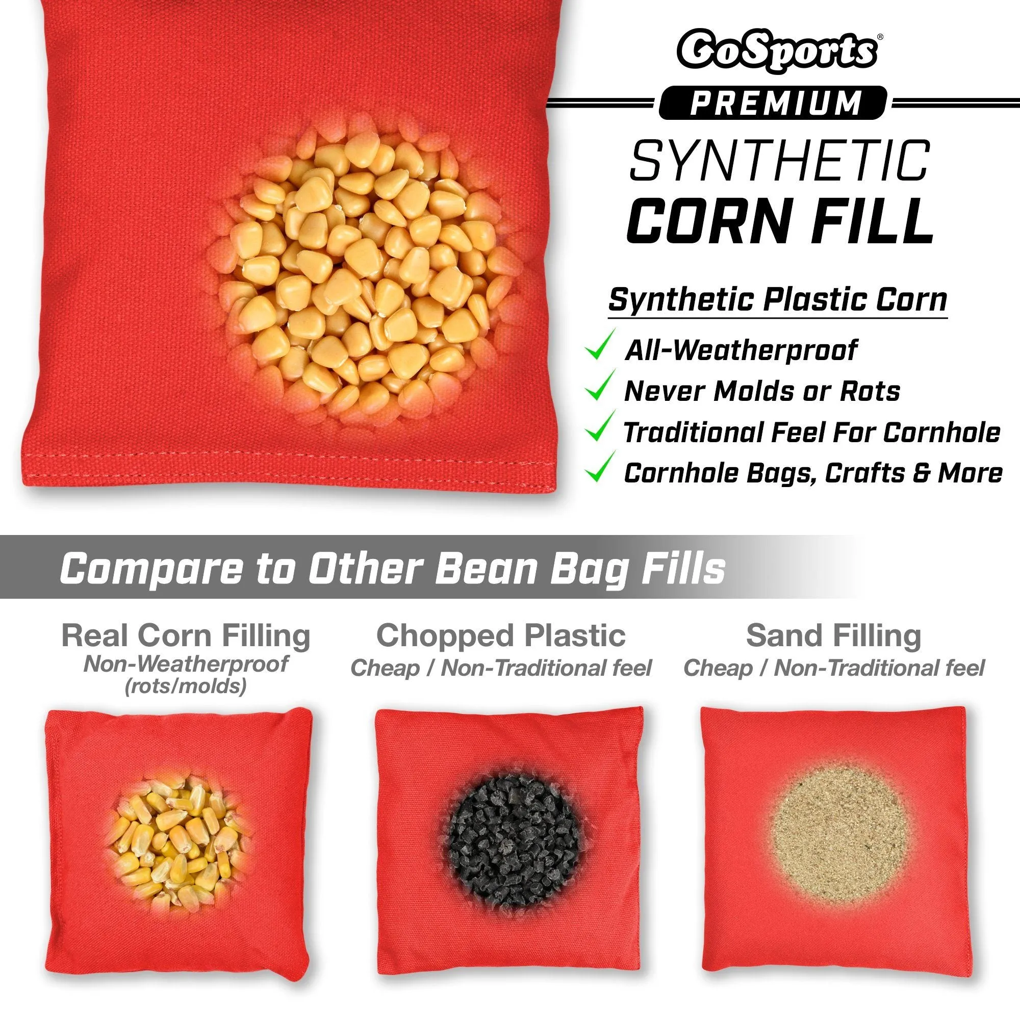 GoSports 8lbs Synthetic Corn Fill Bag