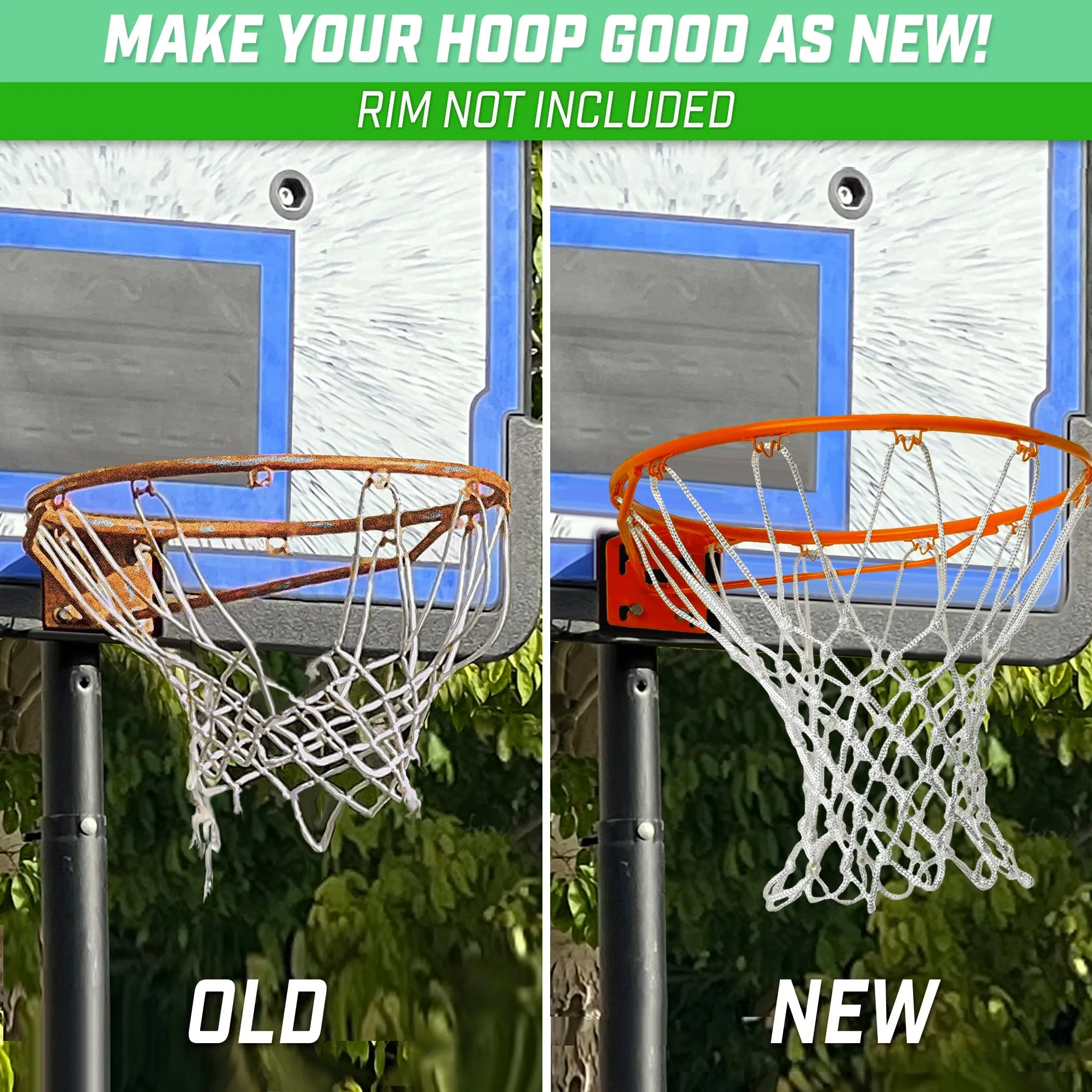 GoSports Basketball Hoop Net Replacement - Heavy Duty for Indoor & Outdoor 12 Loop Rims