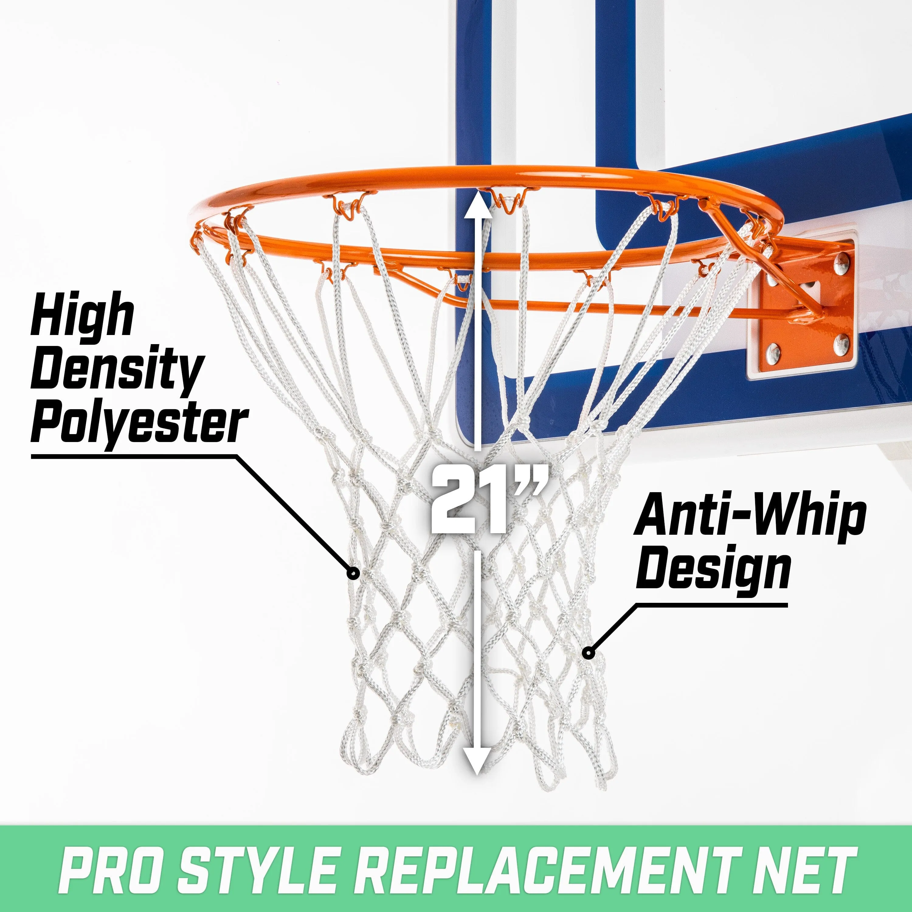 GoSports Basketball Hoop Net Replacement - Heavy Duty for Indoor & Outdoor 12 Loop Rims