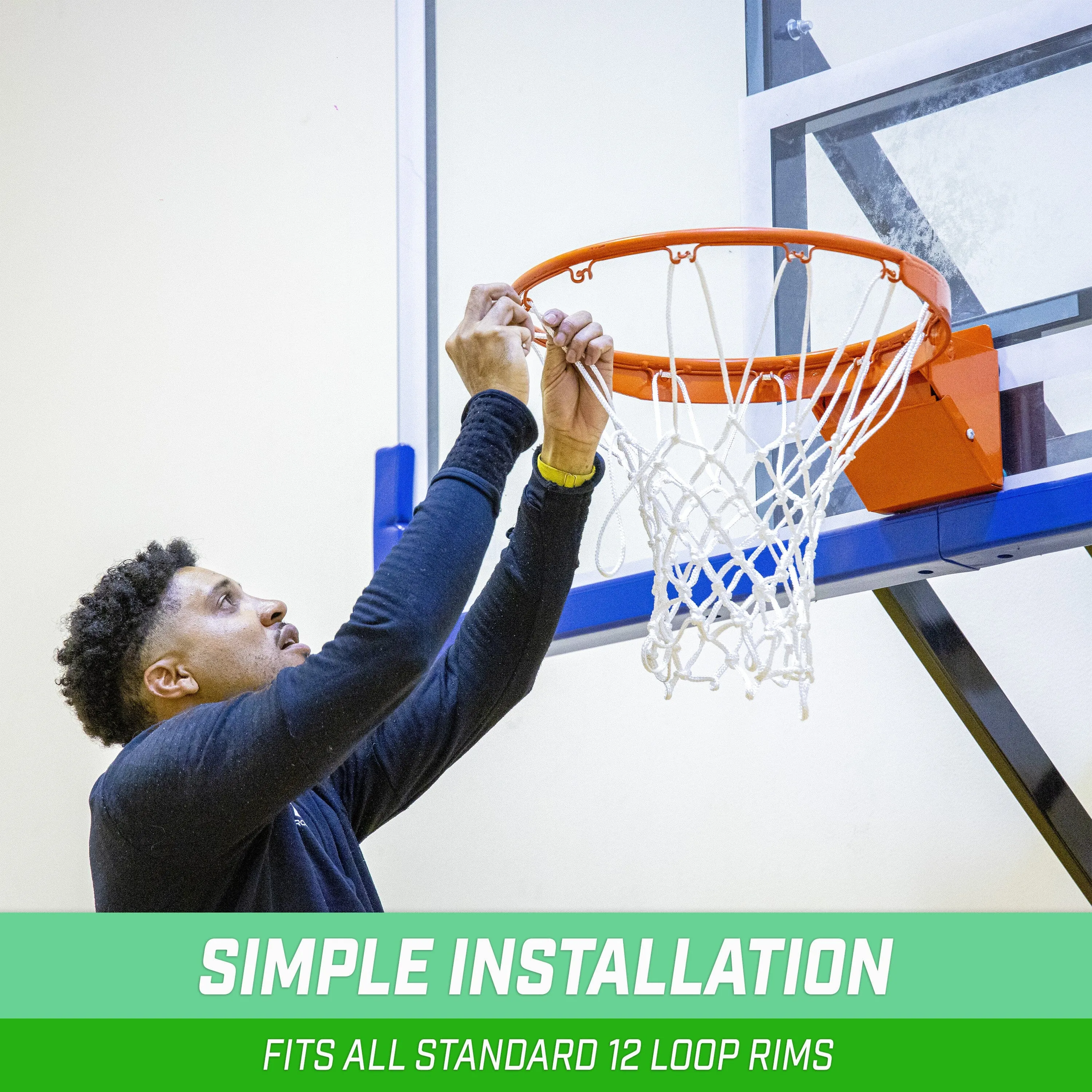 GoSports Basketball Hoop Net Replacement - Heavy Duty for Indoor & Outdoor 12 Loop Rims