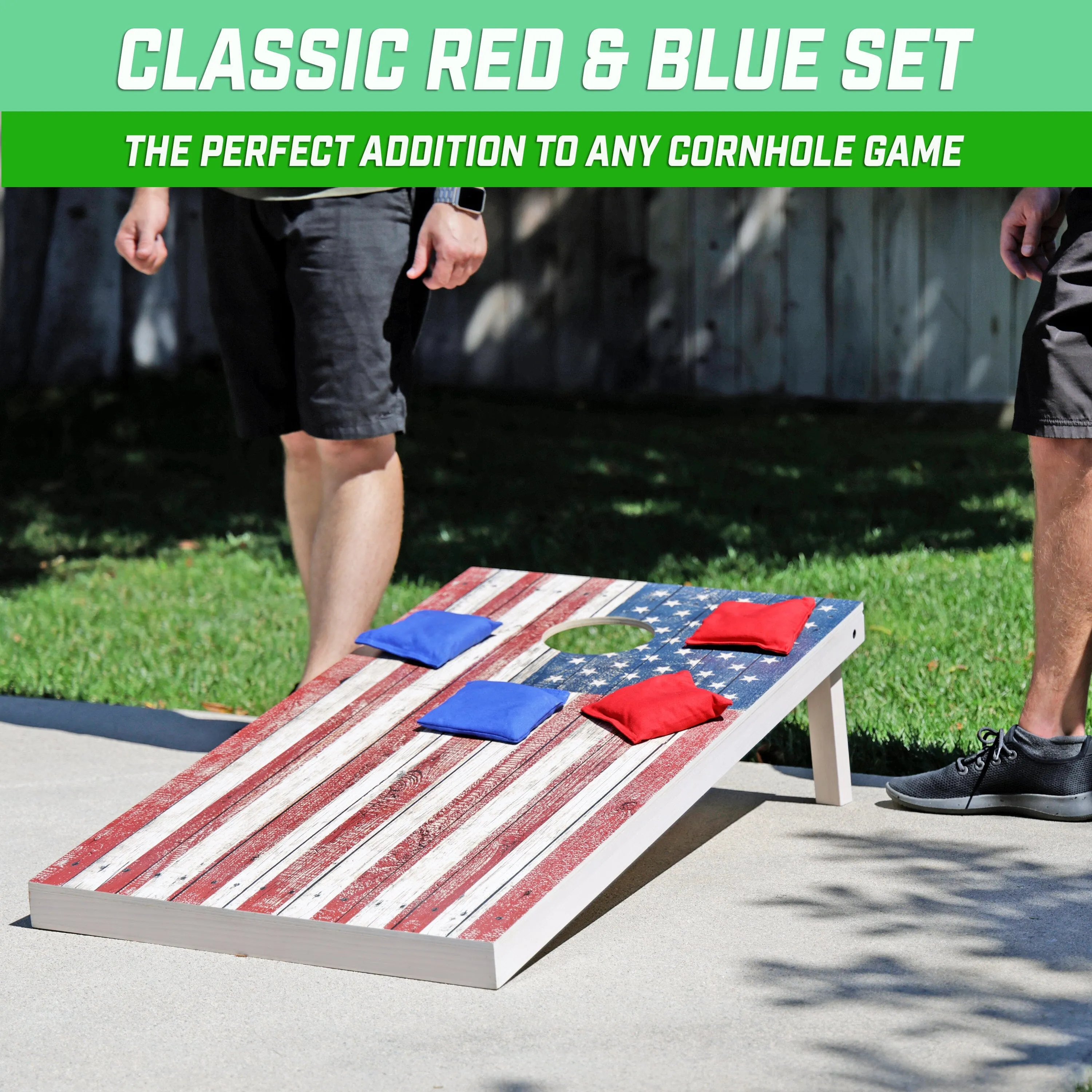 GoSports Official Regulation Bean Bags - Red & Blue