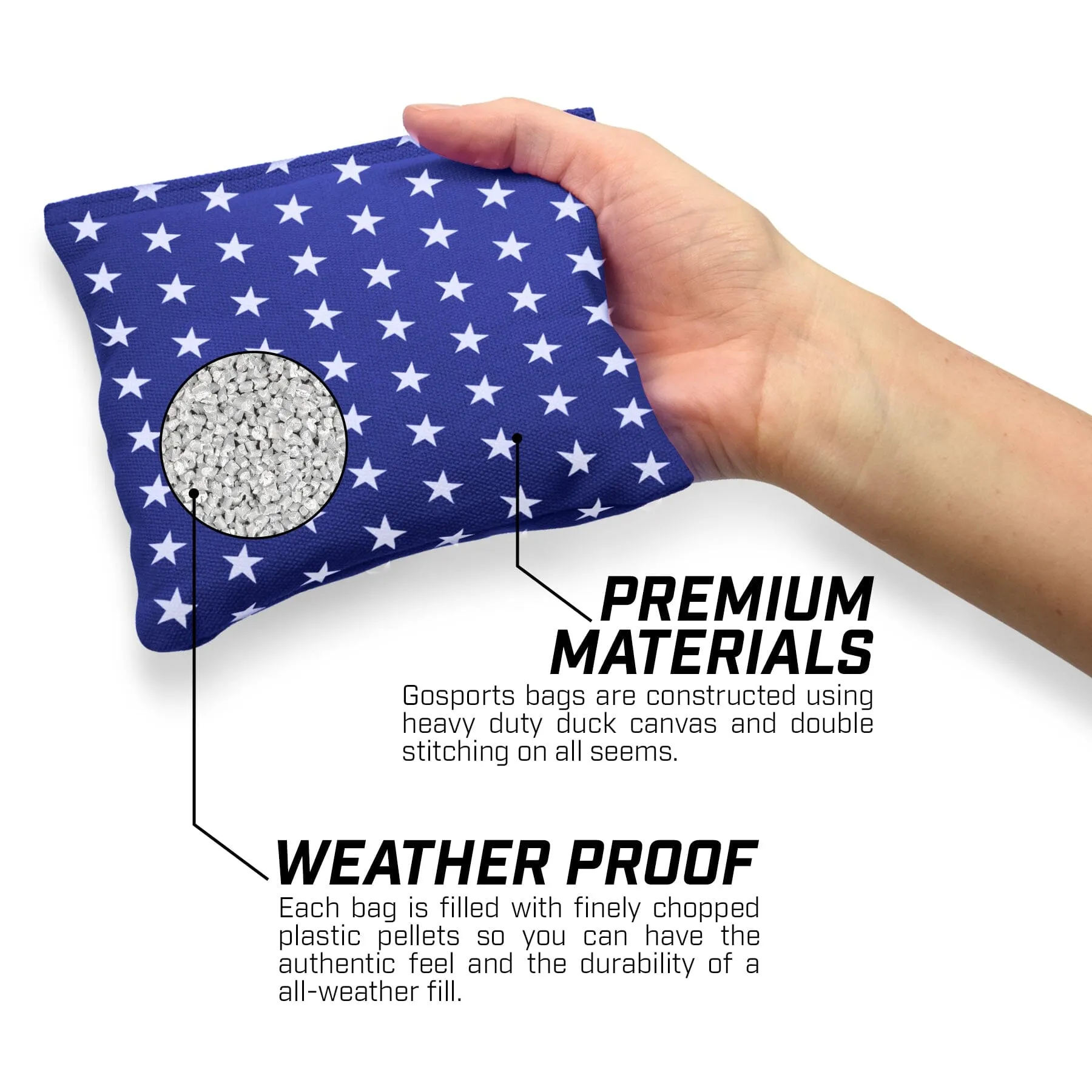GoSports Regulation Bean Bags - Stars & Stripes