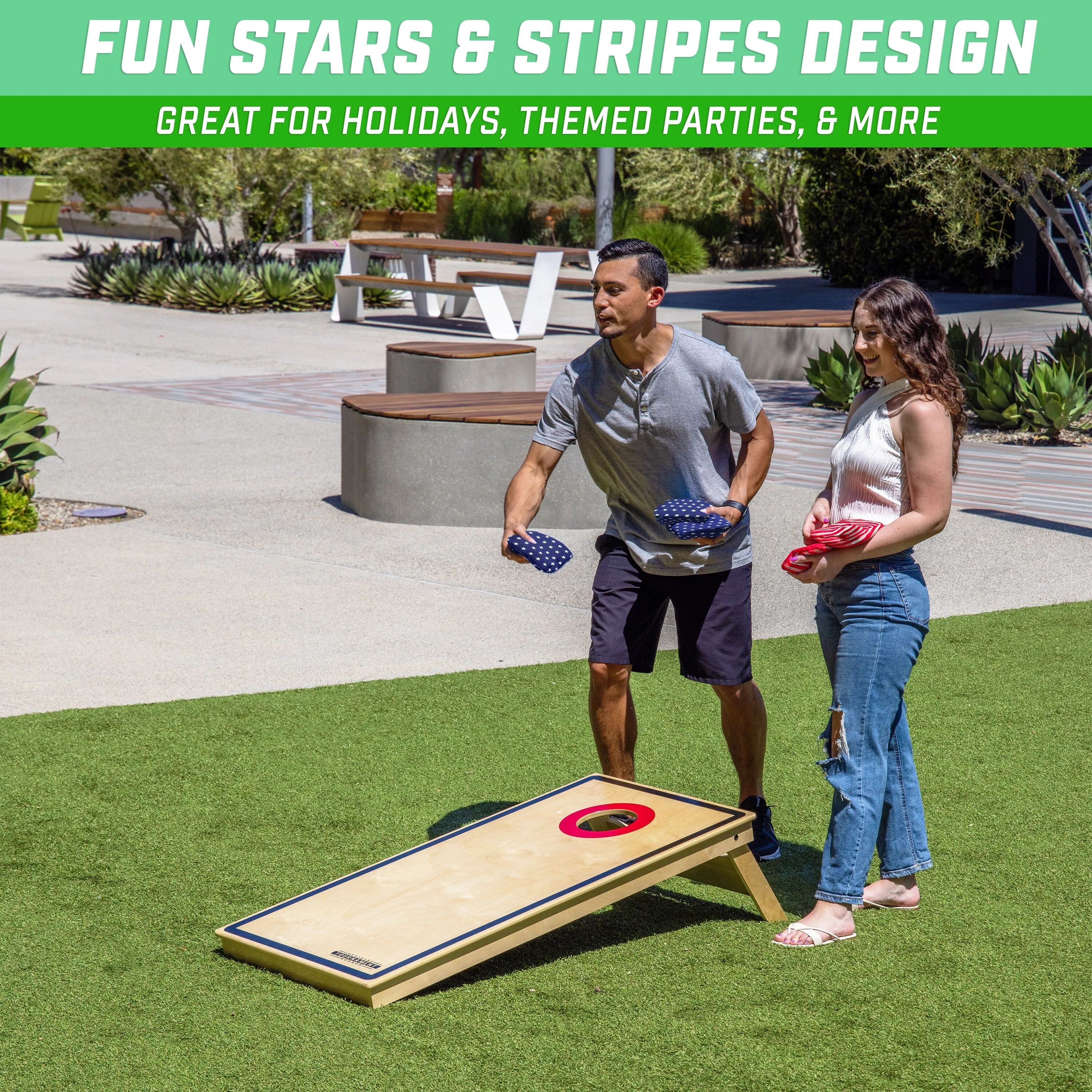 GoSports Regulation Bean Bags - Stars & Stripes