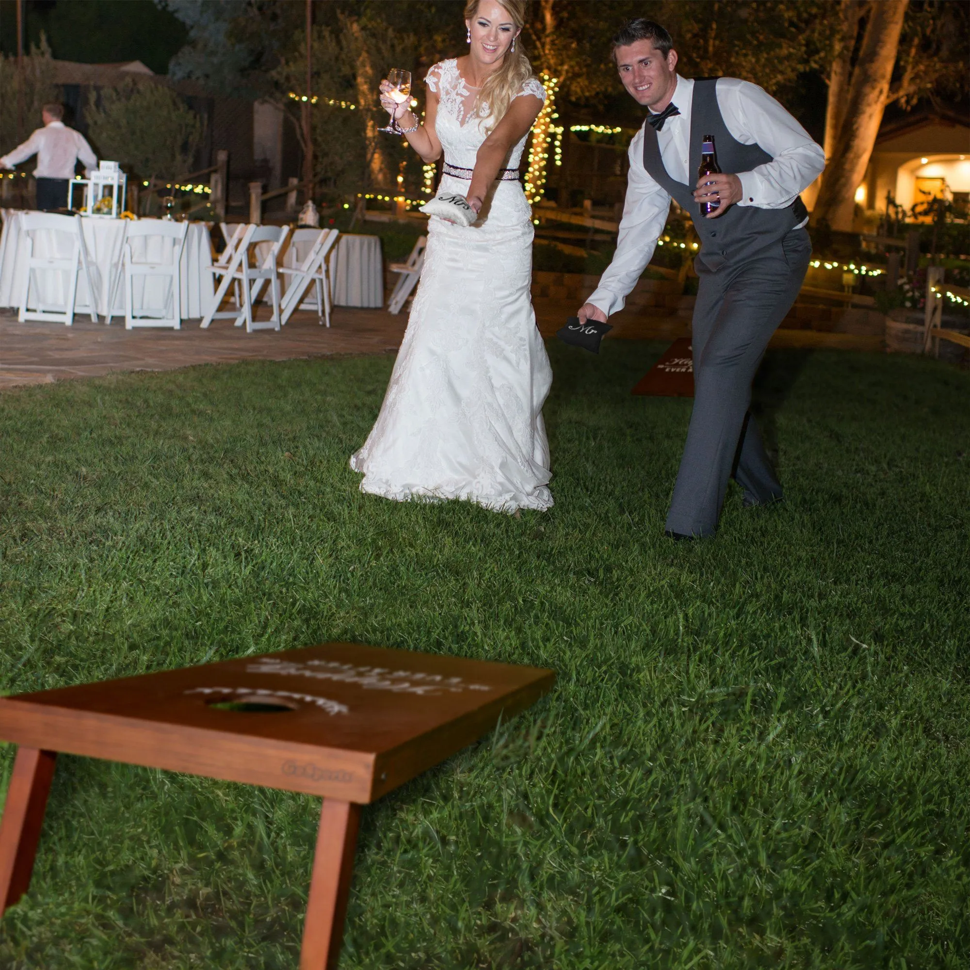 GoSports Wedding Theme Cornhole Bag Set
