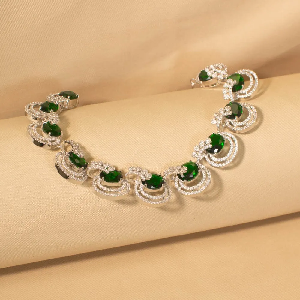 Heena Necklace Set - Green - Glitterati Collection