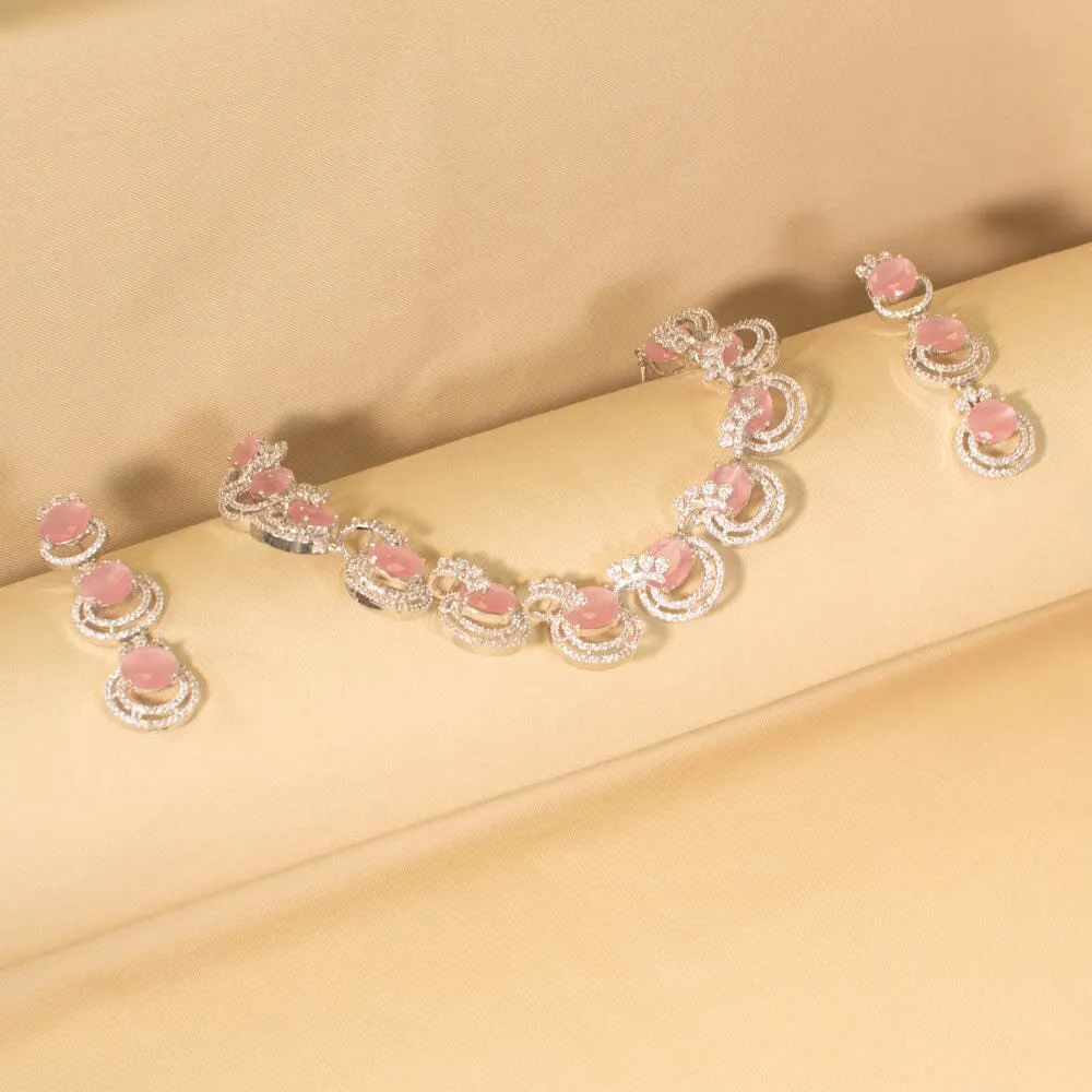 Heena Necklace Set - Pink - Glitterati Collection
