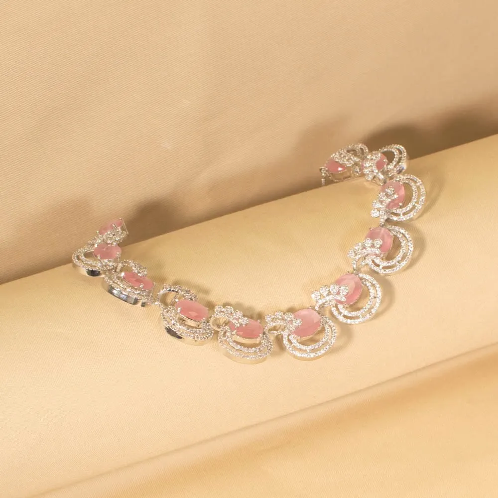 Heena Necklace Set - Pink - Glitterati Collection