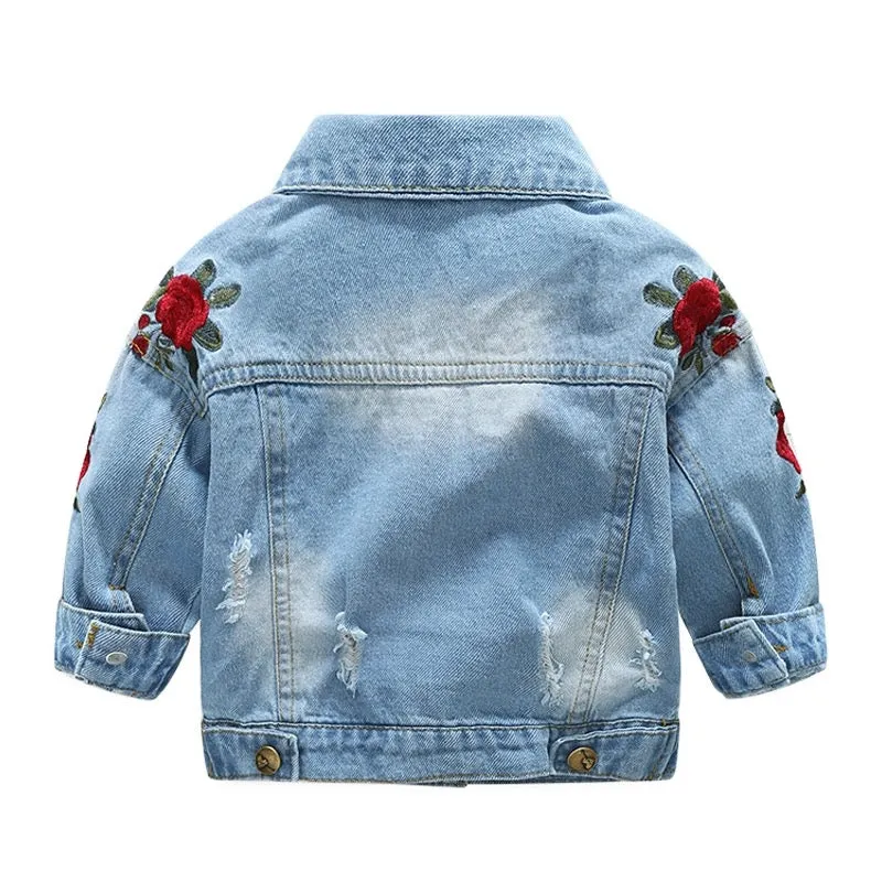 Jean Jacket with Roses