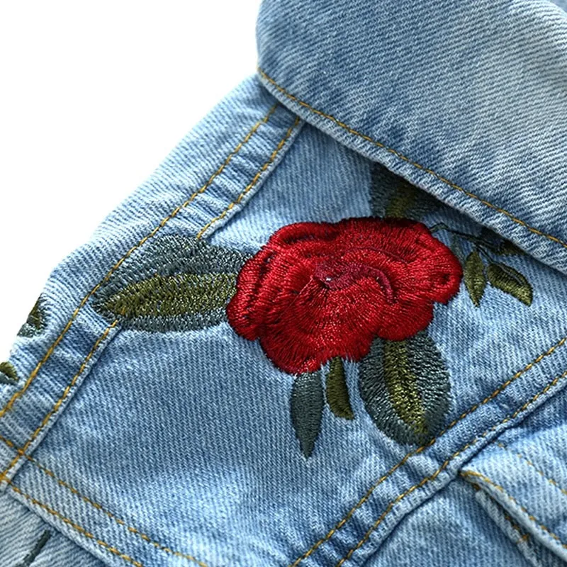 Jean Jacket with Roses