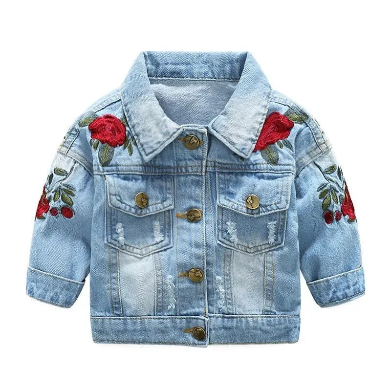 Jean Jacket with Roses