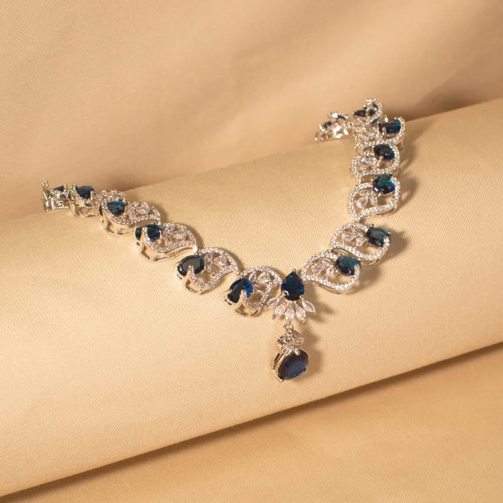 Kesha Necklace Set - Blue - Glitterati Collection