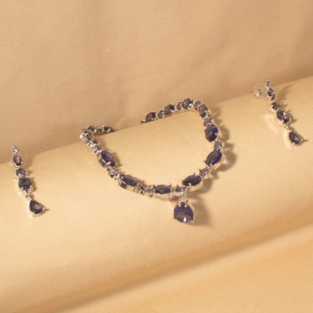 Lilac Necklace Set - Glitterati Collection