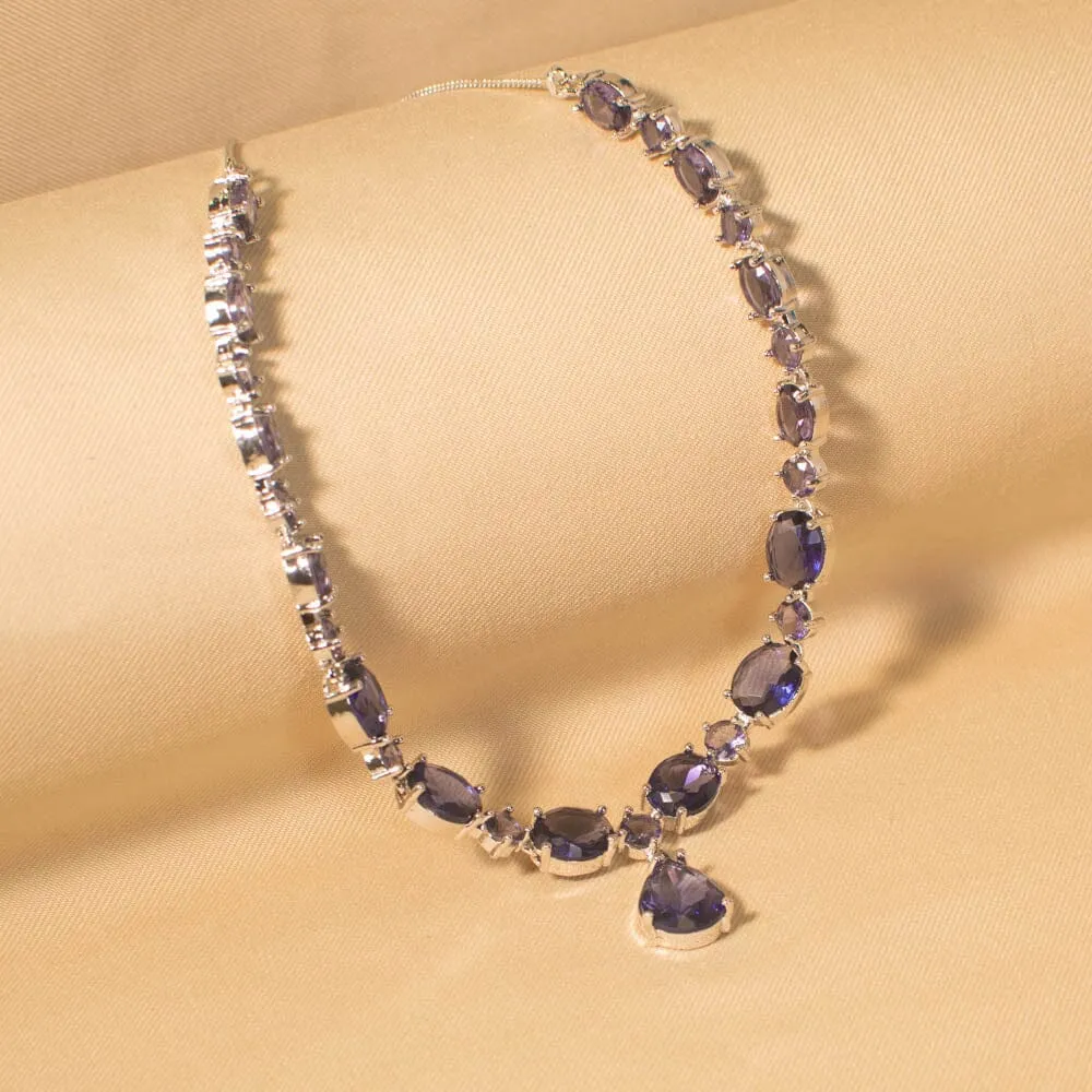 Lilac Necklace Set - Glitterati Collection