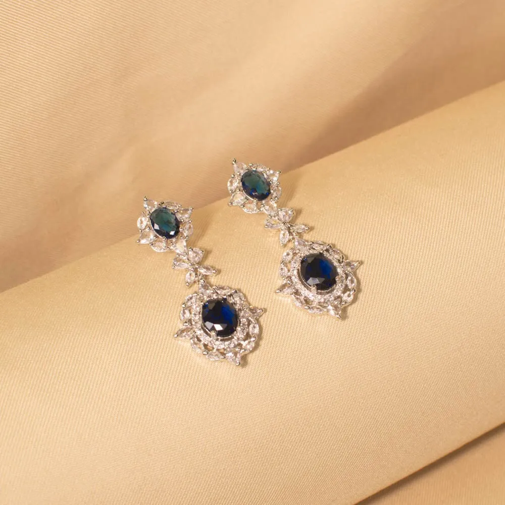 Lubna Necklace Set - Blue - Glitterati Collection
