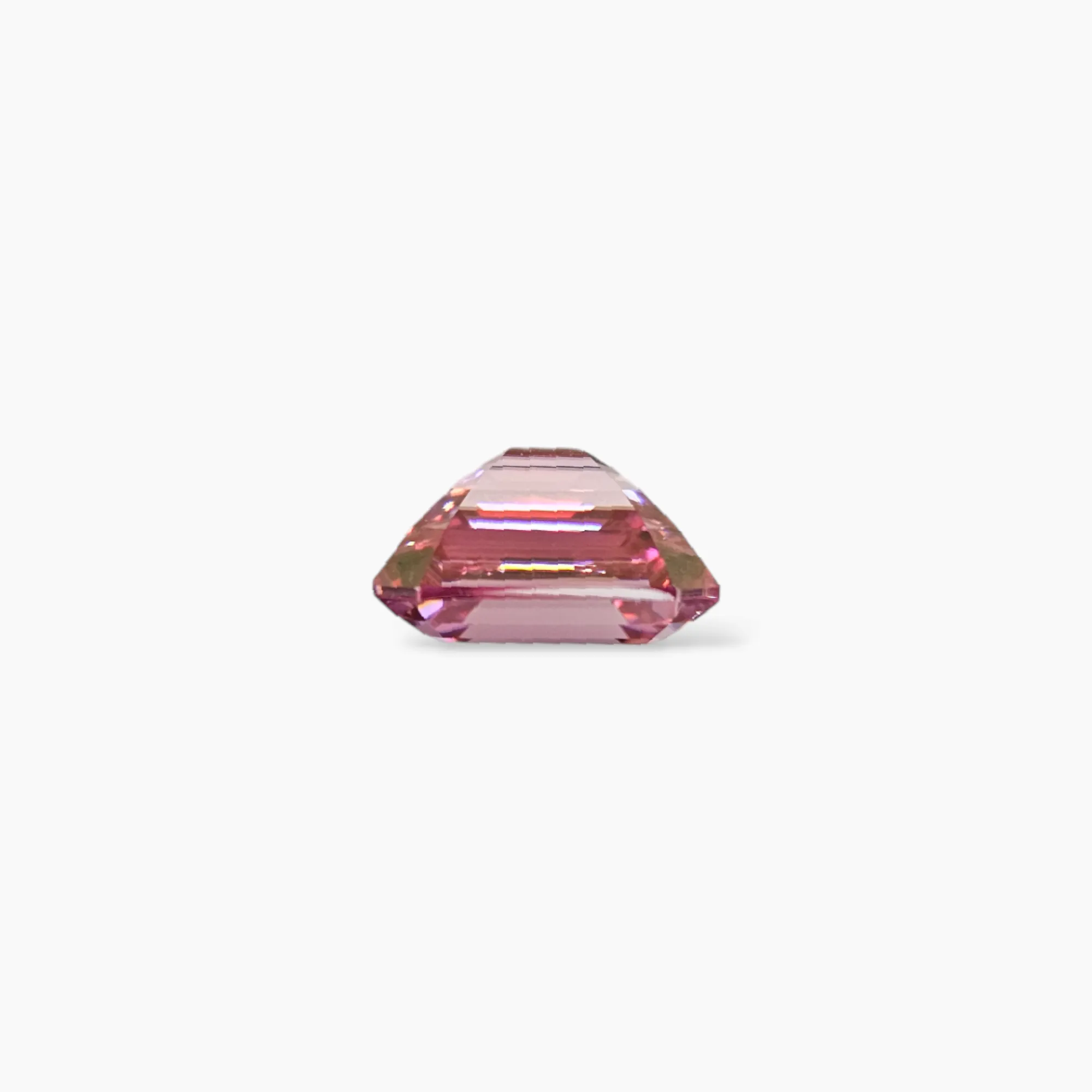 Pink Moissanite Diamond in 3.83 Carats Emerald Cut 8 by 10 MM