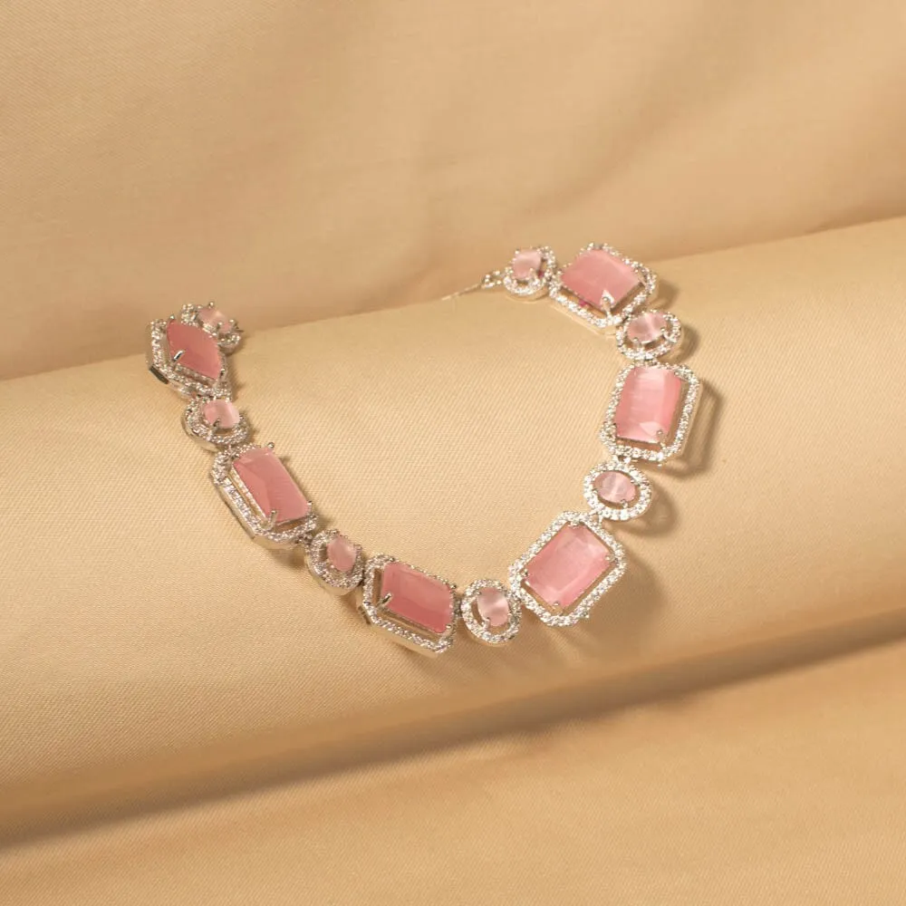 Saisha Necklace Set - Pink - Glitterati Collection
