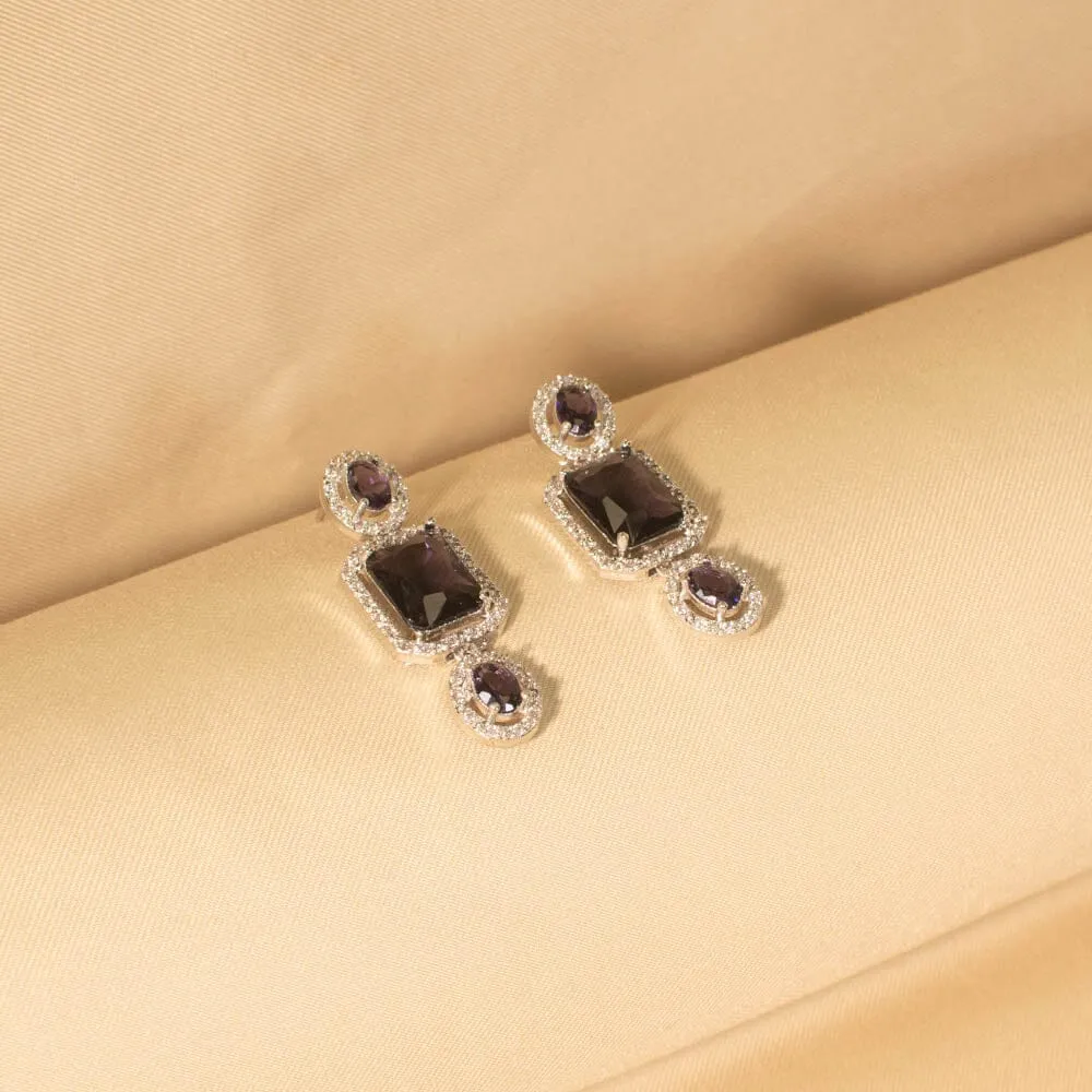 Saisha Necklace Set - Purple - Glitterati Collection