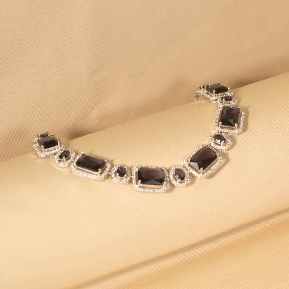 Saisha Necklace Set - Purple - Glitterati Collection