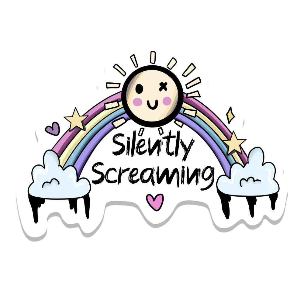 Silently Screaming Emo Vinyl Sticker