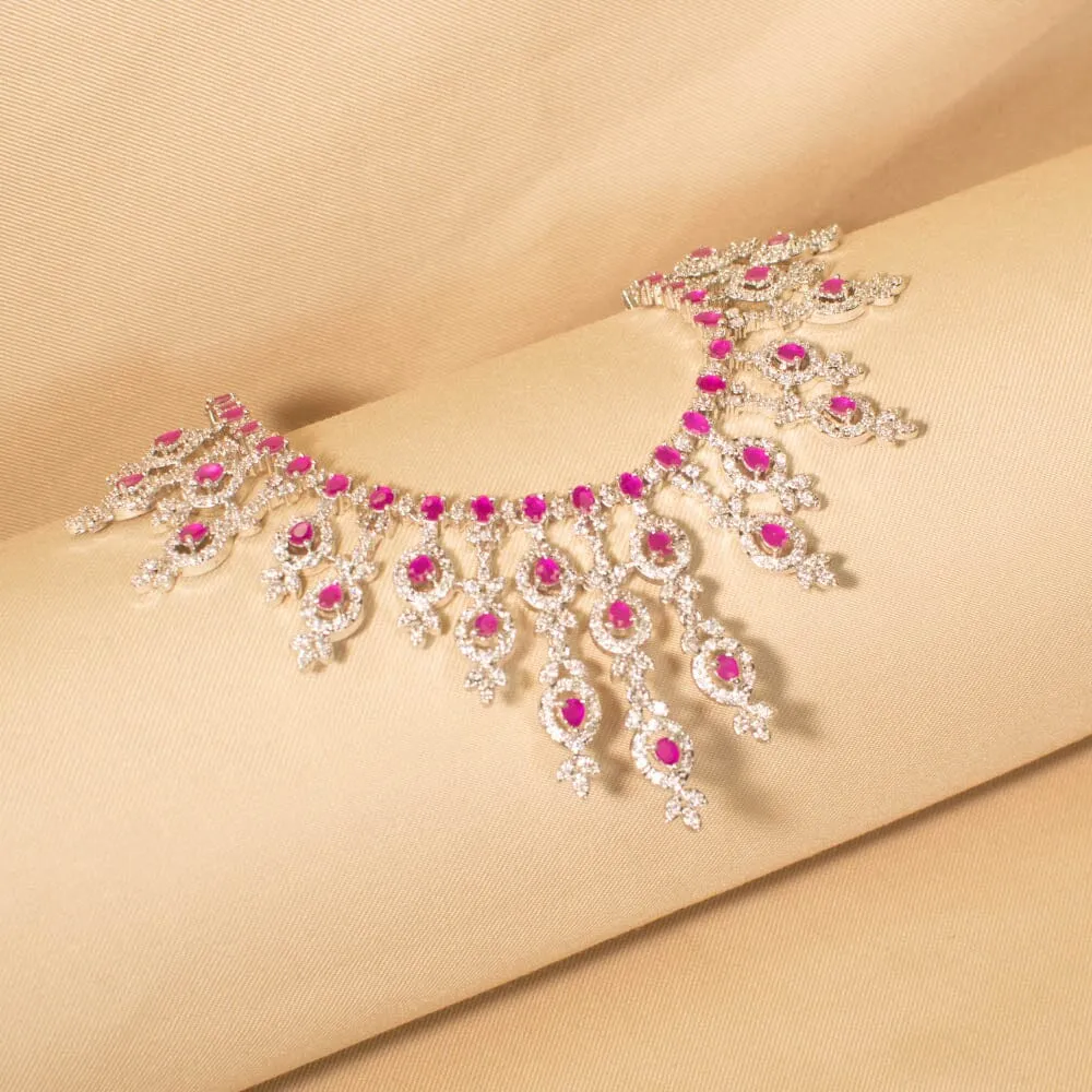 Trisha Necklace Set - Ruby - Glitterati Collection
