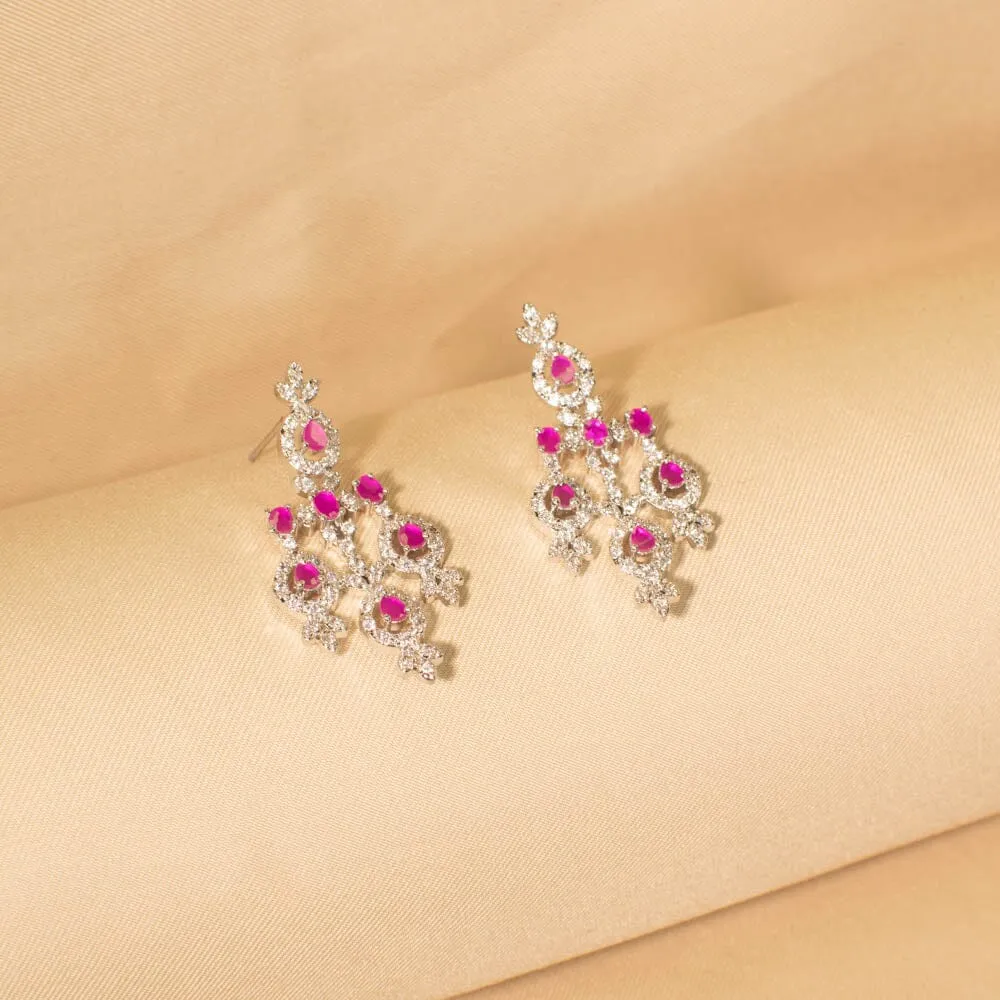Trisha Necklace Set - Ruby - Glitterati Collection